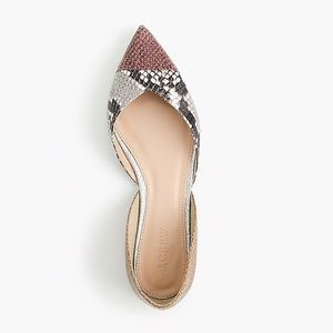 J. Crew Sadie Snakeskin Flats
